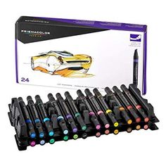 Prismacolor Premeir 24 Colors Marker Set Color Markers, Prismacolor Markers, Prismacolor Art, Art Markers, Marker Set, Artist Pens, Paint Line, Professional Art, Markers Set