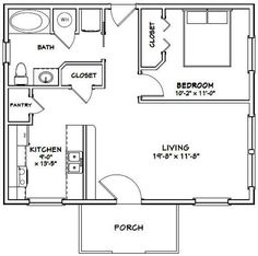 the floor plan for a two bedroom apartment with an attached bathroom and living room area