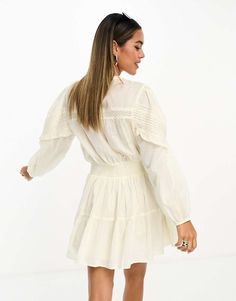 Dresses by Mango Best dressed: secured Crew neck Volume sleeves Elastic waist Regular fit Volume Sleeves, Drop Top, Summer Inspiration, Swim Shop, Best Dressed, Winter Accessories, Western Style, Summer Essentials, Color Trends