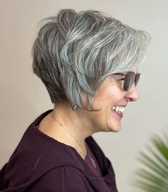 Over 50 Elongated Gray Pixie Pixie Hair Cuts, Short Spiked Hair, Short Sassy Haircuts, Sassy Haircuts, Haircuts For Older Women, Short Silver Hair, Bob Hairstyles For Thick, 2023 Hair