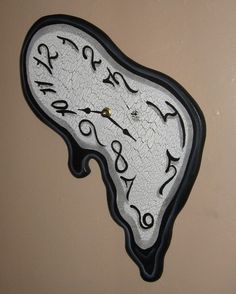 a clock that is on the wall with numbers and letters painted on it's face