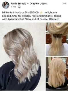 Root Shadow, Shadow Ideas, Color Formulas, Hair Color Formulas, Shadow Root, Paul Mitchell, Balayage Hair, Balayage, Blonde Hair