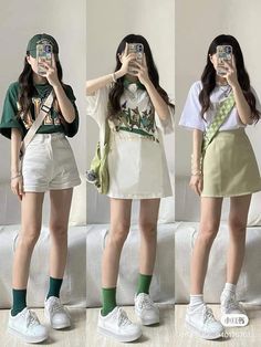 Summer Korean Outfits, Cute Korean Fashion, Korean Summer Outfits, Kawaii Diy, 사진 촬영 포즈