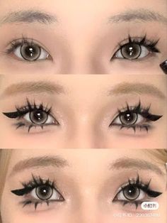 Eye Tricks, Gyaru Makeup, Hand Images, Dope Makeup, Cosplay Tutorial, Cute Makeup Looks, Doll Eyes