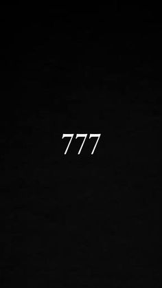 the number 777 written in white on a black background