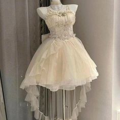 Lolita Mini Dress Women Romantic Starry Party Dresses Fairy Bow Princess Dress Aesthetic Princess Dress, Street Style Skirt, Aesthetic Princess, Apricot Dress, Glitter Shorts, Puffy Skirt, Nature Dress, Mini Dress Formal, Ruffles Fashion