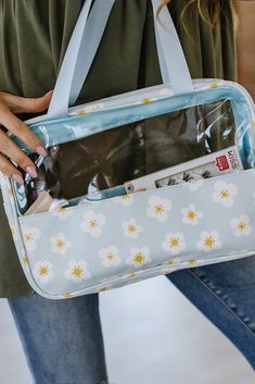 Discover the ultimate makeup bag for on-the-go beauty enthusiasts - the Floral Waterproof Clear Makeup Bag. With its clear design, find what you need easily and protect your favorite products from spills and damage. Stay stylish and organized with this must-have addition to your beauty routine! Material:PVC+PU Size Chart (INCH) Sizes Length Height Width ONE SIZE 11.8 8.3 3.9 Clear Makeup Bag, Clear Makeup, Clear Makeup Bags, Toiletry Bags, Beauty Routine, Favorite Products, Sleeve Designs, Beauty Routines, Makeup Bag