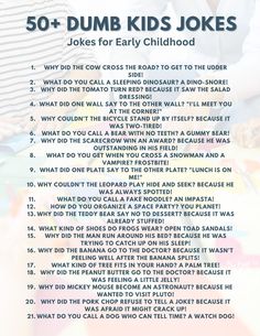 jokes for early childhood Joke Of The Day For Kids, Kid Jokes Funny Hilarious, Kids Jokes Funny Hilarious, Kid Jokes Funny, Kids Jokes Funny, Best Kid Jokes, Jokes For Kids Funny, Kids Jokes And Riddles, Jokes For Kids Hilarious