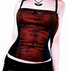 Fitted Gothic Tops, Alternative Fitted Red Tops, Red Gothic Tops, Gothic Fitted Camisole Top, Diy Gothic, Mall Goth Tank Top, Pop Punk Bands, Mall Goth, Fall Stuff