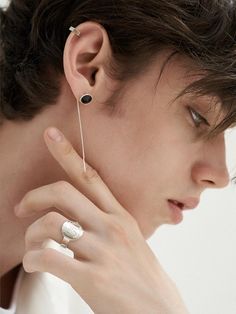 Composition : SILVER92, 5, CRYSTALColor : SILVER_ONECountry of Origin : KOREA Mens Accessories Jewelry, Accessories Jewelry Earrings, Jewelry Earrings, Composition, Mens Accessories, The Originals, 10 Things, Silver