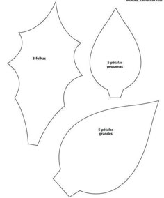 the cut out pattern for an ornament with three leaves and four smaller leaves