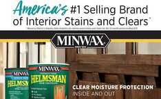 an ad for the minwax furniture and home decor brand, which is selling wood stain