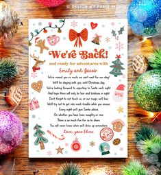 we're back and ready for adventure with enjoy and peace printable christmas card