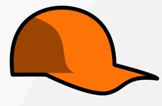 an orange baseball cap is shown on a white background