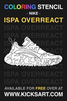 Nike Ispa, Sneaker Art, Sketch Ideas, Designer Sneakers, Coloring Page, Coloring Pages, Sketch, Photoshop, Nike