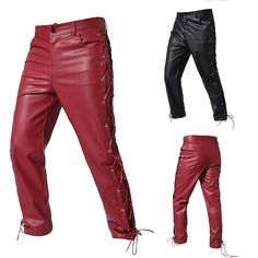 Season:All Seasons; Fabric:Faux Leather; Gender:Men's; Style:Casual,Streetwear; Elasticity:Inelastic; Occasion:Casual,Nightclub,Clubwear; Fit Type:Relaxed Fit; Function:Sports; Waistline:Mid Waist; Pattern:Solid Colored; Design:Straight Leg; Pants Type:Casual Pants,Faux Leather Pants; Fly Type:Button; Front page:FF; Listing Date:03/26/2024; Production mode:Self-produce; Hips:; Length:; Waist:; Pants Length:Full Length Faux Leather Pants Casual, Leather Pants Casual, Casual Pants Style, Mens Leather Pants, Style Leggings, Streetwear Casual, Mens Pants Fashion, Pants Straight Leg, Pants Casual