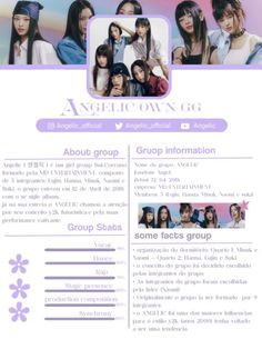 the website page for an angelic group