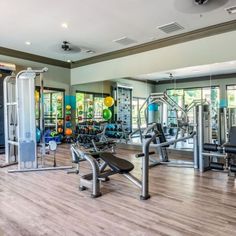 the gym is equipped with many machines and exercise equipment for people to use in their own home