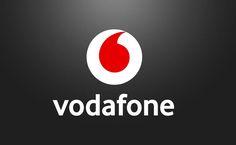 the vodafone logo on a black background