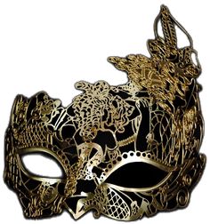 Gold Gothic Mask, Venetian Formal Eye Mask, Elegant Eye Mask For Theater, Elegant Theater Eye Mask, Elegant Formal Masquerade Mask For Halloween, Elegant Theater Masks For Halloween, Artistic Formal Masks For Mardi Gras, Elegant Formal Mask For Carnival, Venetian Masquerade Mask For Halloween Formal