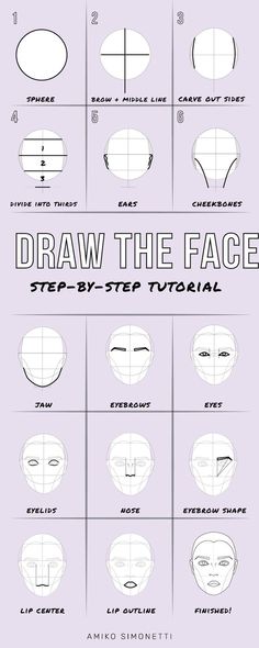 how to draw the face step by step instructions for beginners and advanced drawing students