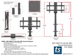 the diagram shows how to use tv stands for flat panel televisions and other electronic devices