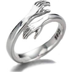 Size:Adjustable Original Size 7.5-8.5 Weight: 3.7 G 925sterling Sillver Material: 925 Sterling Silver Hug Rings, Hug Ring, Just Hold Me, Love Hug, Dope Jewelry, Hand Ring, Hold Me, Open Ring, American Jewelry