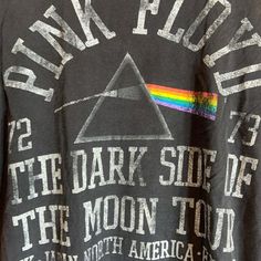 the dark side of the moon tour t - shirt with pink floyd's rainbow on it