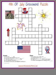 the 4th of july crossword puzzle