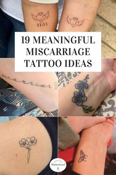 the different tattoos on each arm and wrist are shown in this collage with text overlay