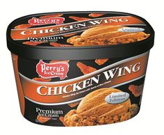 two tubs of chicken wing ice cream