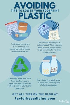 an info sheet describing how to avoid plastic