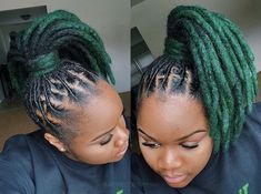 Loc Ponytail Styles Dreadlocks, Dyed Dreadlocks, Coloured Locs, Locs Dyed, Loc Crown, Natural Hair Locs, Color Locs, Hair Locs