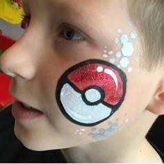 Pokemon Facepaint, Easter Face Paint, Halloween Makeup For Kids, Pokemon Faces, Fair Face, Christmas Face Painting