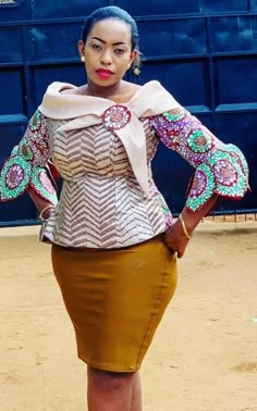 Latest Kampala Skirt And Blouse Styles, Kitenge Fashion Skirt And Blouse, Ankara Corset Skirt And Blouse Styles, Lace Skirt And Blouse Ankara Peplum Tops, Kitenge Corset Top