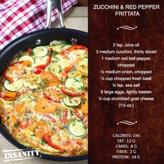 the recipe for zucchini and red pepper frittata