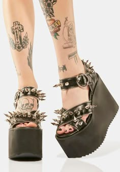 Wedge Platform Sandals, Painted Ponies, Goth Shoes, Heels Pink, Dr Shoes, Lace Up Leggings, Funky Shoes, Sugar Thrillz, Shoe Inspo