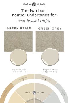 the two best neutral undertones for walls to wall carpet are green, beige, and grey