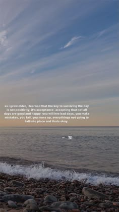 there is a quote on the beach by the water