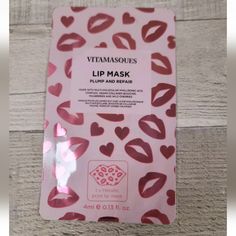 Lot Of 6 Vitamasques Lip Mask Plump And Repair Plump Retail Value $18 This Lip Mask Which Applies Easily Without Any Fuss In A Non-Slip Skin-Gel Formula. Infused With A Multi-Molecular Hyaluronic Acid Complex A Higher Strength Of Traditional Hyaluronic Acid. This Formulation Enhances The Skin's Ability To Retain Moisture Compared To Regular Hyaluronic Acid Products. Vegan Collagen Booster Is Included To Naturally Boost Elasticity Levels Around The Lip Area For Subtly Plumper Pout. Mulberries And Wild Cherries Extracts Are Also Infused To Provide A Source Of Antioxidants And An Intense Repairing Action, For Noticeably Softer Lips In 15 Minutes. N Ultra-Hydrating Lip Mask Designed To Plump Softer Lips, Dehydrated Lips, Vegan Collagen, Skin Gel, Collagen Booster, Body Care Routine, Lip Mask, Soft Lips, Lip Plumper