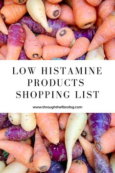 No Histamine Recipes, Easy Low Histamine Meals, Low Histamine Vegetarian Recipes, Diet Shopping List, Migraine Diet