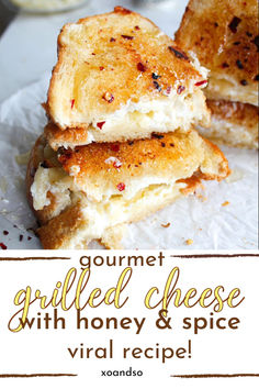 grilled cheese with honey and spice is an easy, delicious appetizer for the whole family