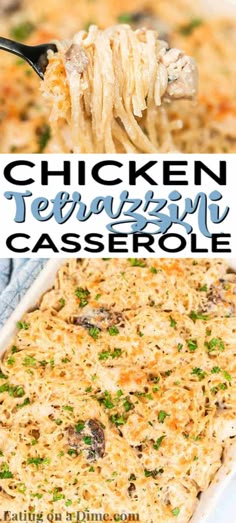 chicken tempassi casserole with text overlay