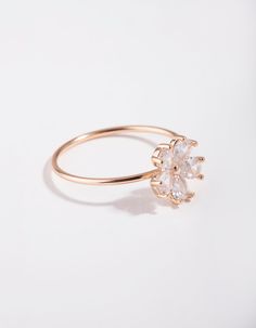 Lovisa Rose Gold Cubic Zirconia Daisy Ring, Size: Small/Medium Lovisa Jewellery, Xoxo Jewelry, Pretty Jewelry Necklaces, Preppy Jewelry, Fashion Jewellery Online, Daisy Design, Daisy Ring, Bold Earrings, Jewelry Accessories Ideas