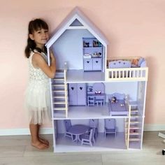 🔥 Houses for dolls with eco-friendly materials 🔥 ✋ 100% handmade! Visit our store - https://www.etsy.com/shop/FlowersoflifeUA 📏 Height: 47 inches (120 cm), Width: 31 inches (80 cm), Depth: 13 inches (35 cm). 🌿Environmentally friendly material MDF 10mm (pressed sawdust). 💧 Safe water-based paint ❗ Can be ordered in any color 🌈 (you can choose from a palette or order in your favorite color) 🧹 Can be wiped with a damp cloth or eraser. 🔨 Production time 7-9 days. ☝️ Pay attention. The house Wood Playhouse, Girls Playhouse, House Wood, Safe Water, Wooden Dollhouse, Paint Can, Water Based Paint, Fairy House, Paint Cans