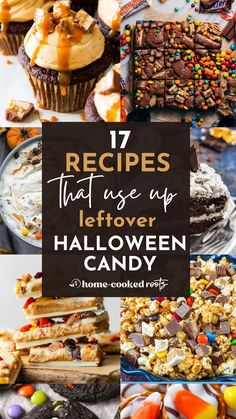 halloween desserts that use up leftover candy and other treats to make them look delicious