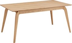 a wooden table with two legs and a square shaped design on the top, against a white background