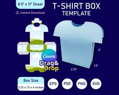 t - shirt box template for photoshopped and cut out with the text't - shirt box '