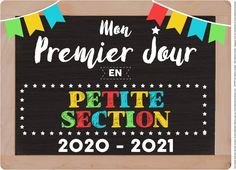 a sign that reads, may premer jour en petite section 2020 - 2021