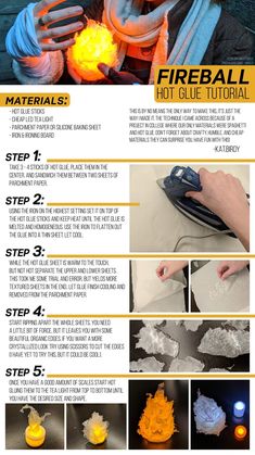 the instructions for how to make fireball lanterns